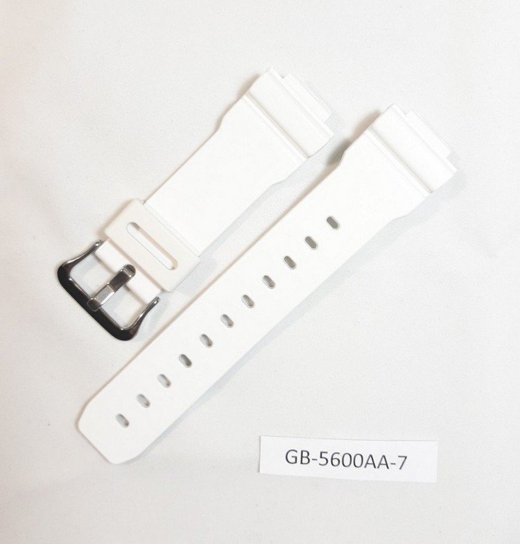 Ремень для Casio GB5600AA-7 белый глянец