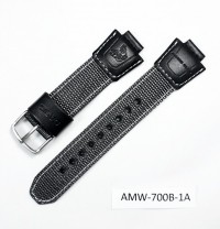 Ремень для Casio AMW700B-1A ткань серый