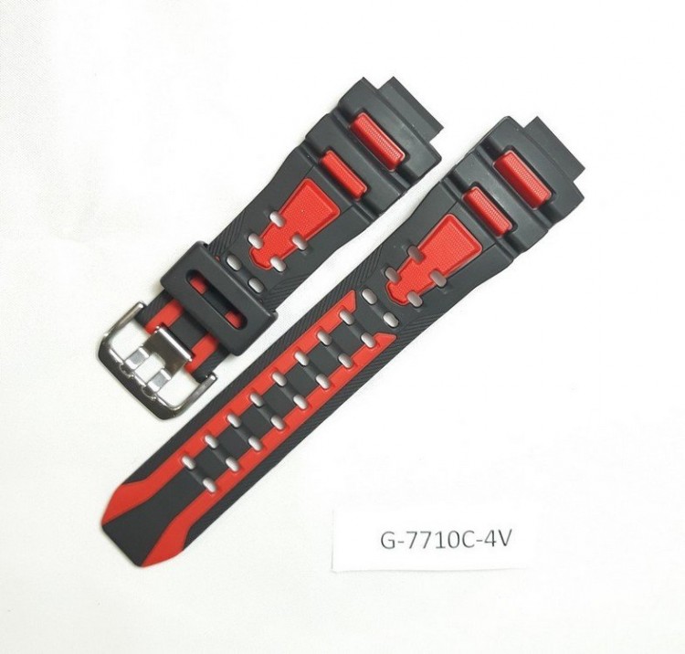 Ремень для Casio G7710C-4V черно-красный