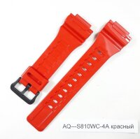 Ремень для Casio AQ---S810WC-4A красный
