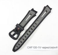 Ремень для Casio CHF100-1V черно/серый