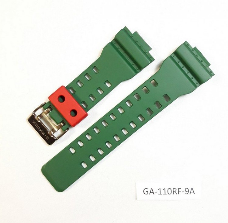 Ремень для Casio GA110RF-9A зеленый